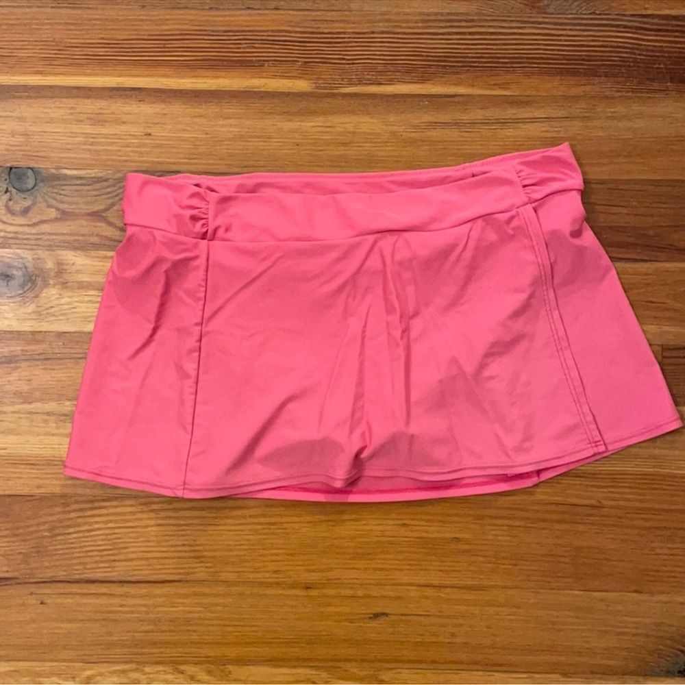 CABANA LIFE Women's Coral Side Tie Swim Skirt UPF 50+ Protection S